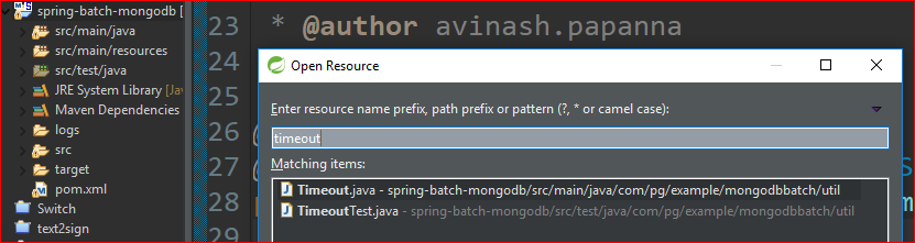 Eclipse / STS IDE find any resource real quick.