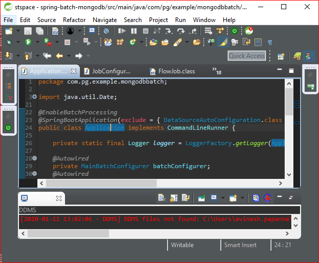 Eclipse / STS Dark themed IDE