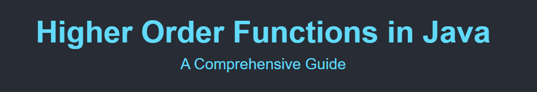 higher order functions in hava - a quick guide